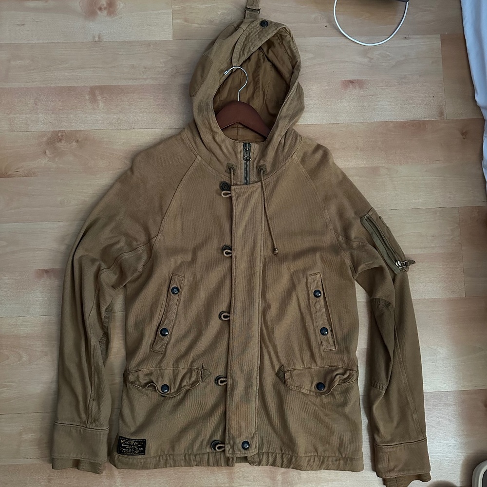 Ralph Lauren hoodie jacket khaki tan